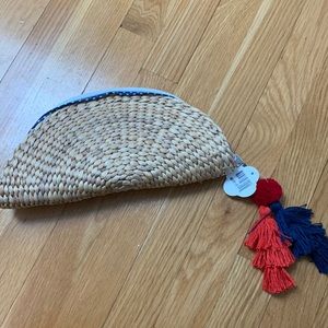 New Funky Monkey rattan crescent clutch